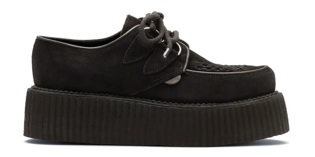 Creepers Shoes UK double sole black suede underground wulfrun creeper made in UK