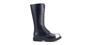 20 EYELET EXTERNAL STEEL CAP BOOTS ICONIC GRIPPER - BOOT - EXTERNAL CAP - BLACK LEATHER