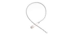 CHAIN AND SAFETY PIN - NICKEL