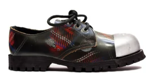 EXTERNAL STEEL TARTAN SHOE - TRACKER - SINGLE SOLE - RUB-OFF LEATHER