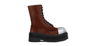 STEEL CAP - COMMANDO - EXTERNAL CAP - TRIPLE SOLE - CHERRY LEATHER