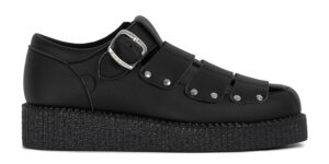SPECIAL OFFER - CREEPER SANDAL – BLACK GRAIN LEATHER – SINGLE SOLE